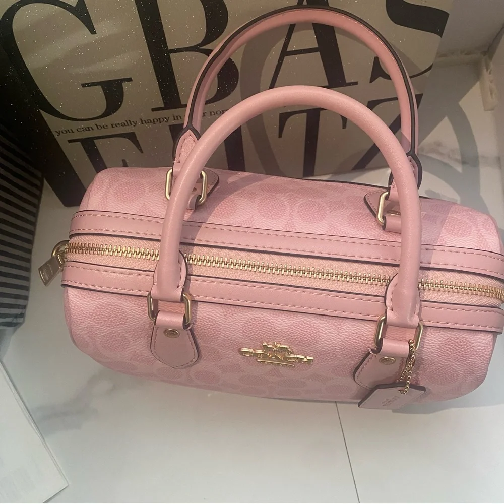 Coach Light Pink Signature Satchel - Picture 2 of 5